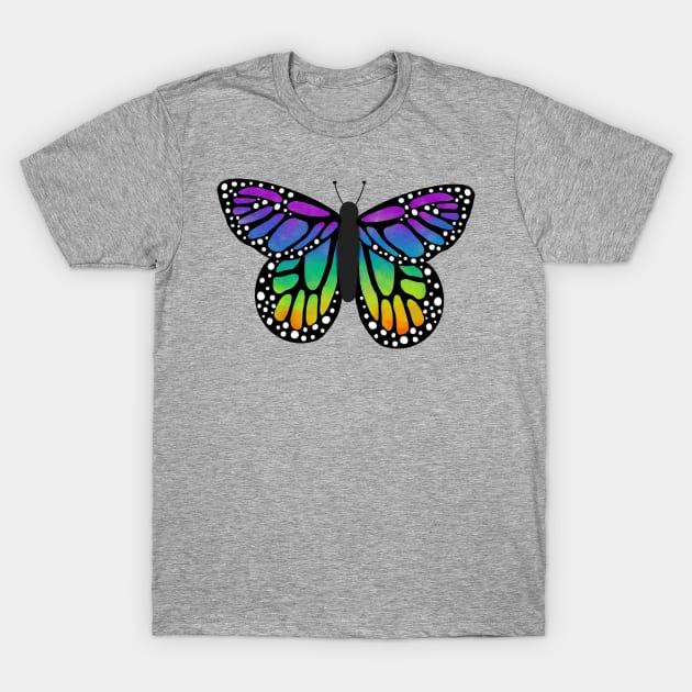 Rainbow butterfly v3 T-Shirt by tothemoons